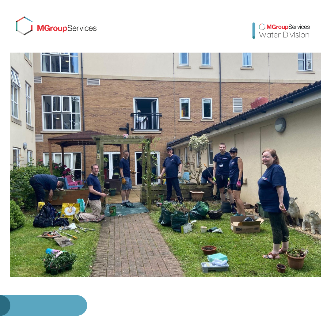 Water Division Finance Team get growing with care home garden revamp